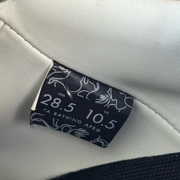 Bape Bapesta Black And White Sneakers - Picture 5 of 5